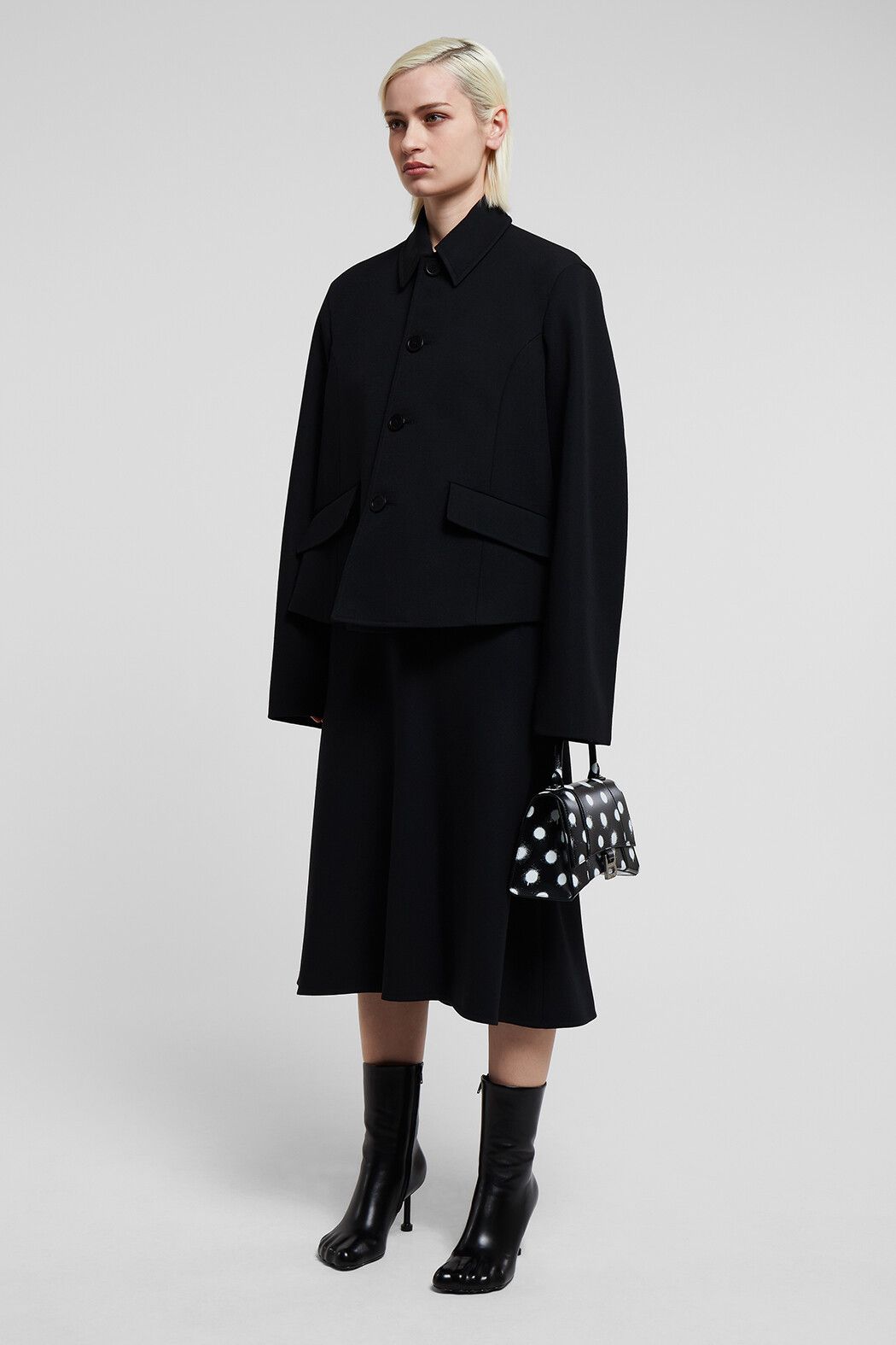 Balenciaga o1s1wg110325 Deconstructed Jacket in Black Size XS / US 0-2 / IT 36-38 - 2 Thumbnail