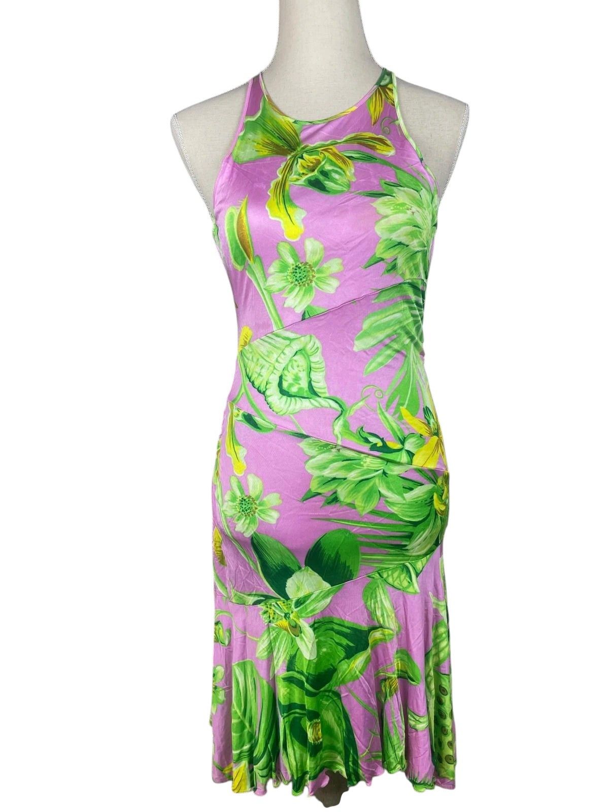 Versace Versace Tropical Floral Dress c.2000s Size M / US 6-8 / IT 42-44 - 1 Thumbnail