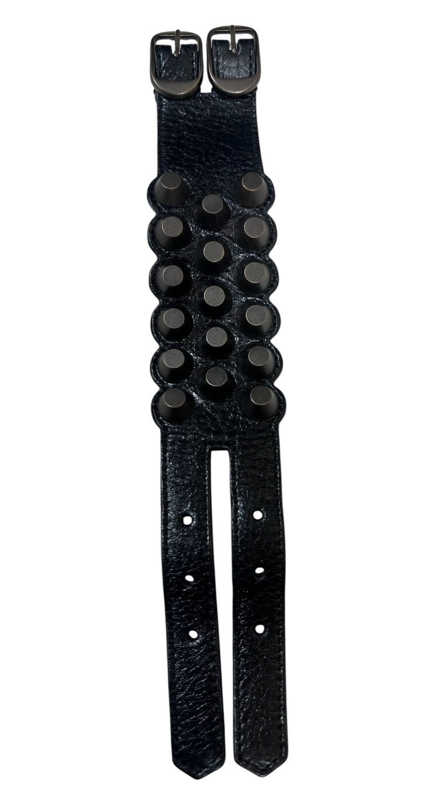 Balenciaga Balenciaga Black Agneau Triple Stud Leather Bracelet NWT Size ONE SIZE - 1 Thumbnail
