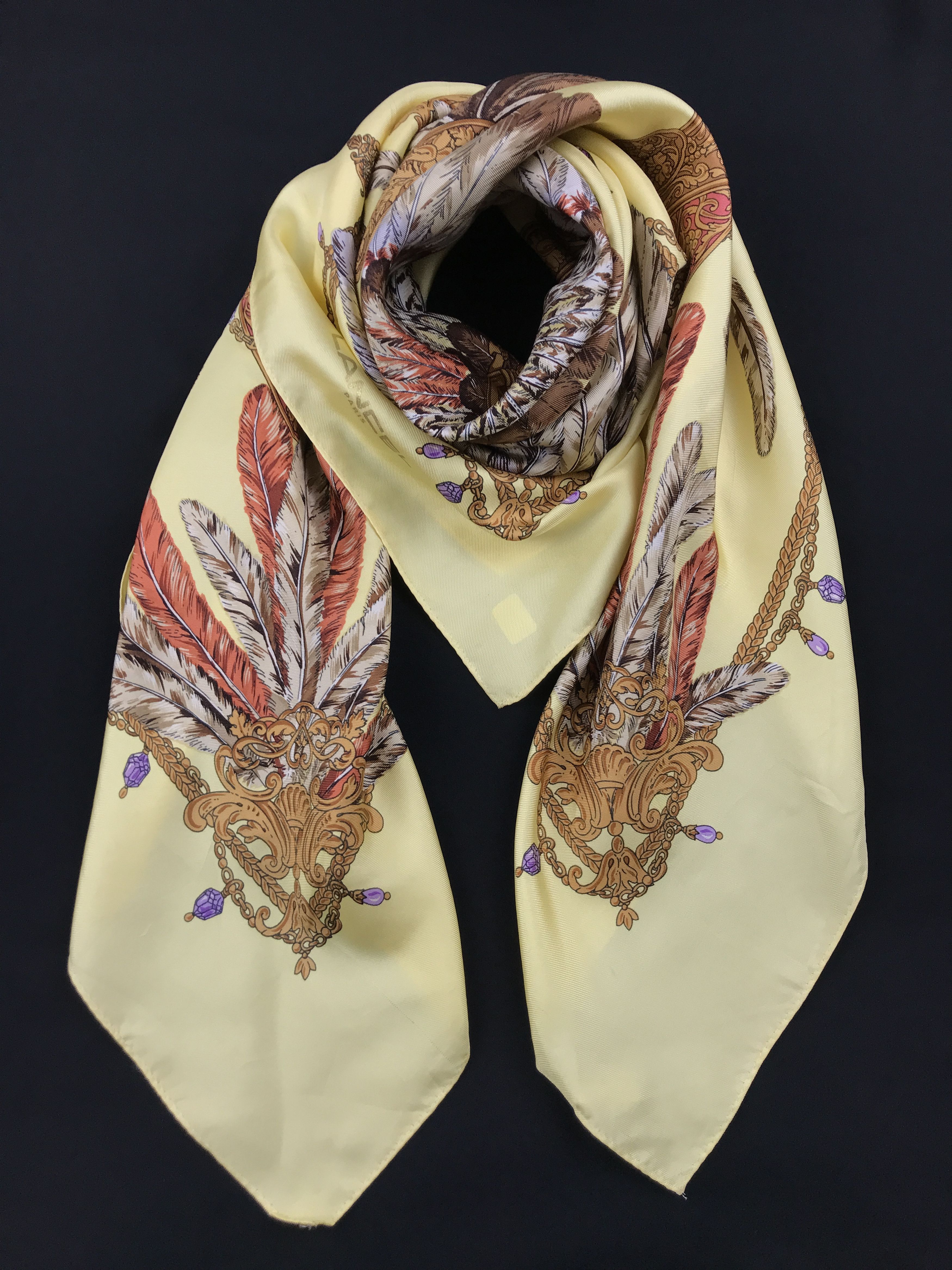 Designer × Lancel × Vintage Vintage Lancel Silk Scarf Size ONE SIZE - 6 Thumbnail