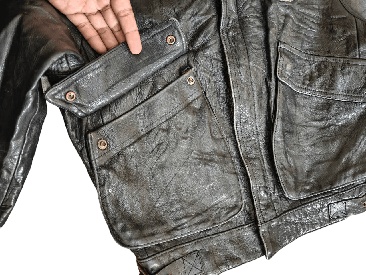 Jacques Lemans Le Mans France Leather Jacket, riri Zipper Size US M / EU 48-50 / 2 - 5 Thumbnail