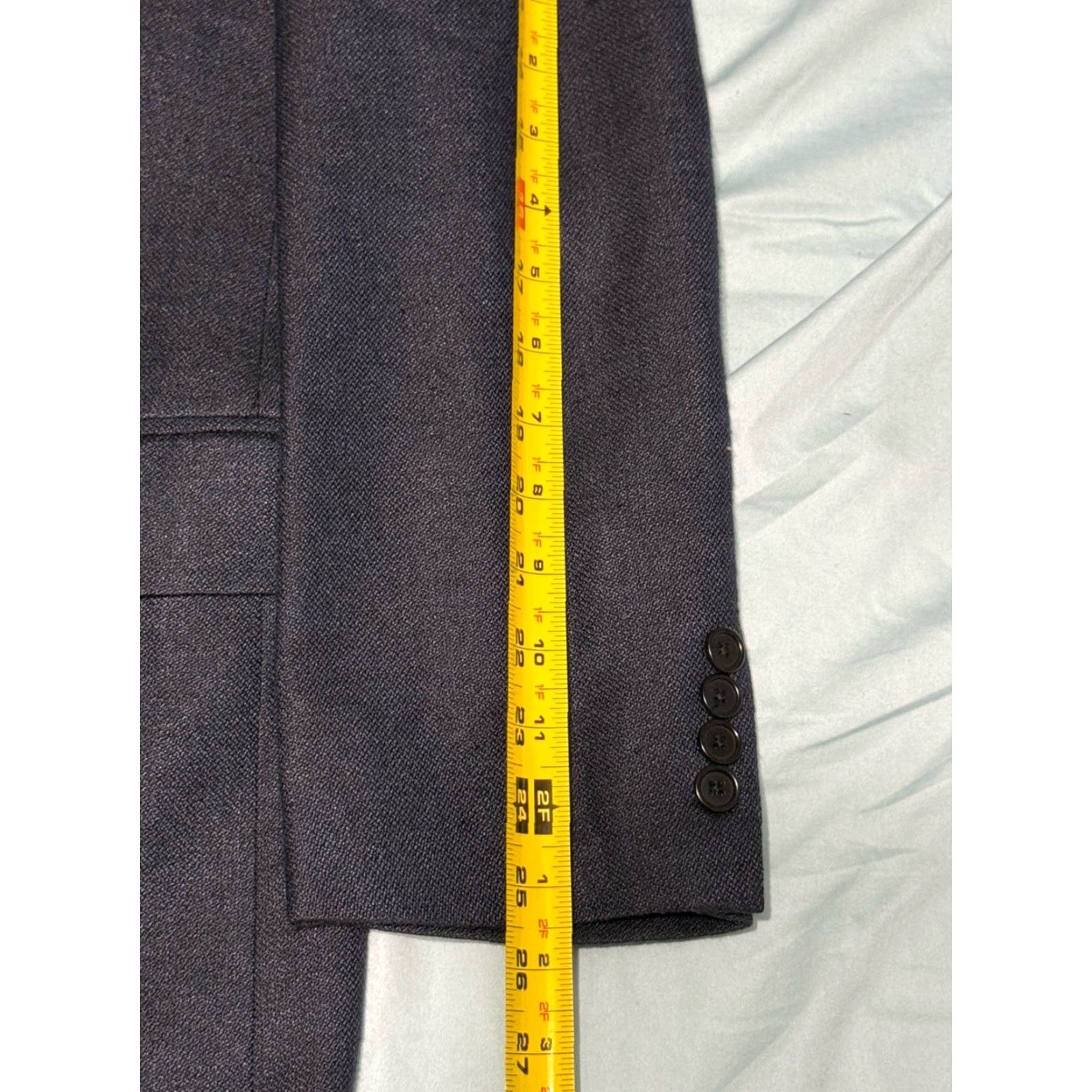 Brooks Brothers Brooks Brothers Blazer Men 43L Blue Wool Silk Linen Blend Made in Italy Jacket Single-Breasted Notch Lapel Two-Button Front Long Coat/Vintage No Size 46R - 5 Thumbnail