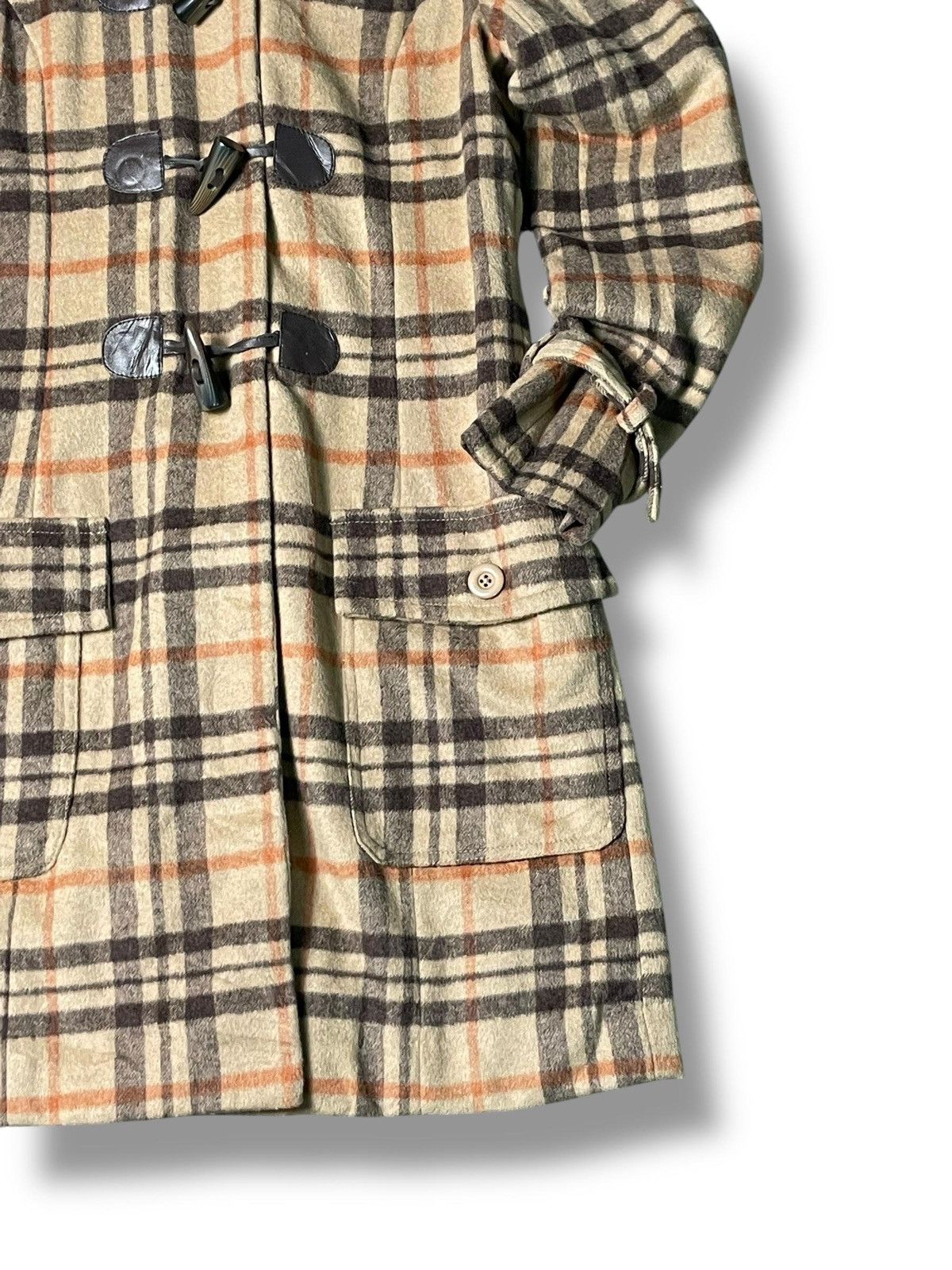 Japanese Brand × Vintage Cloche Checked Wool Duffle Coat (3) Size US XXS / EU 40 - 7 Thumbnail