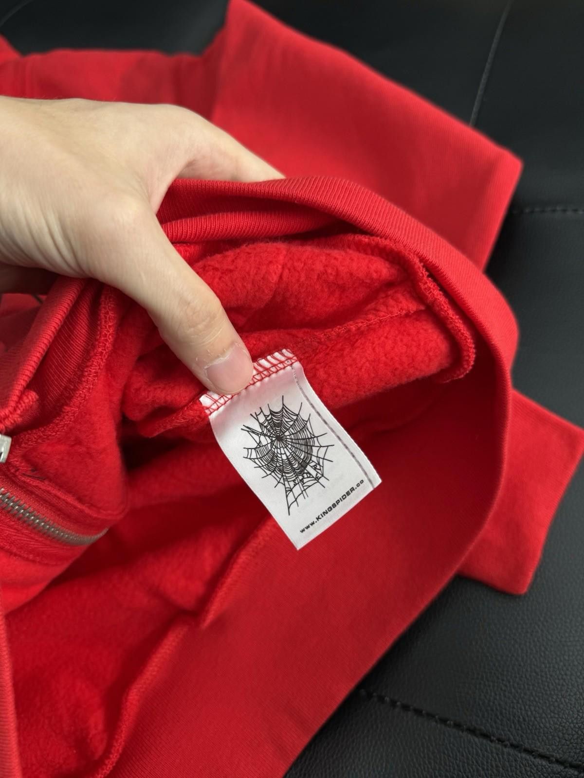 Sp5der Sp5der Worldwide Red Zip Up Studded Hoodie Size XS (NEW) Size US XS / EU 42 / 0 - 8 Thumbnail