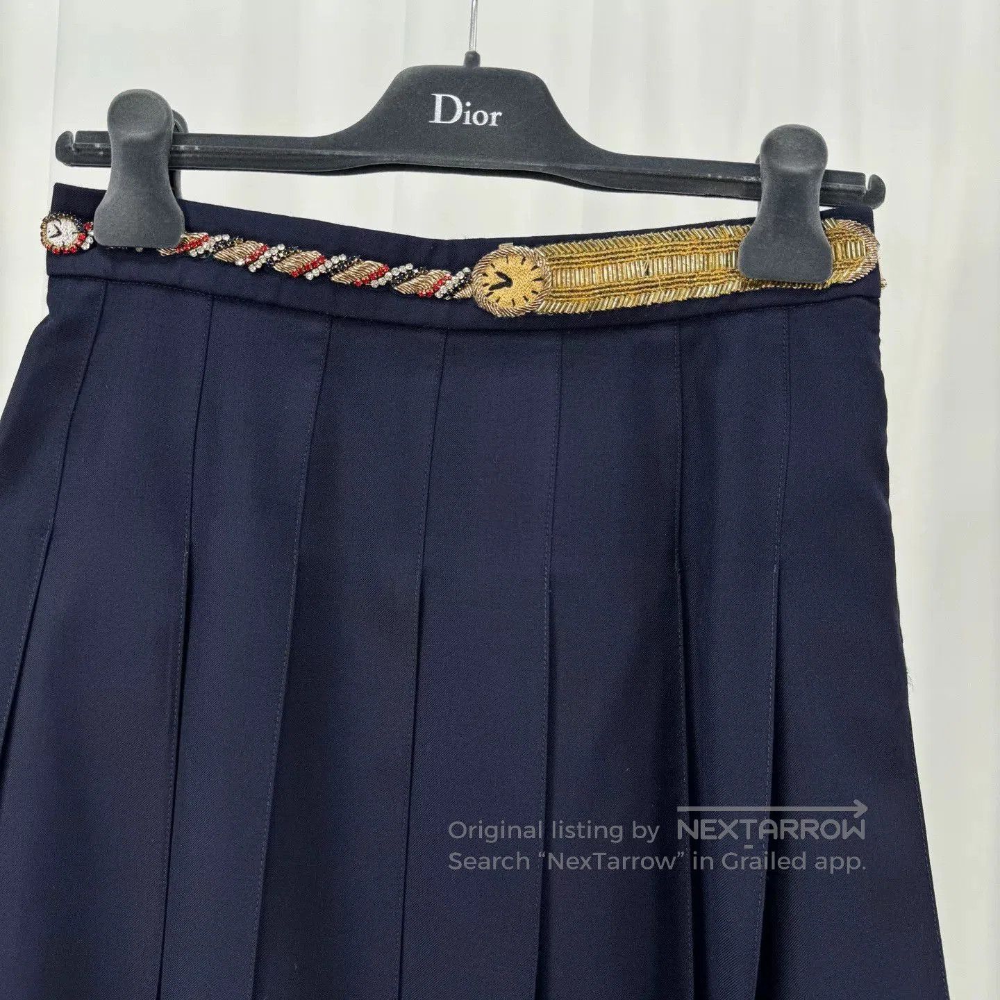 Thom Browne Thom Browne Dark Blue Pleated Skirt. Size 39" - 6 Thumbnail