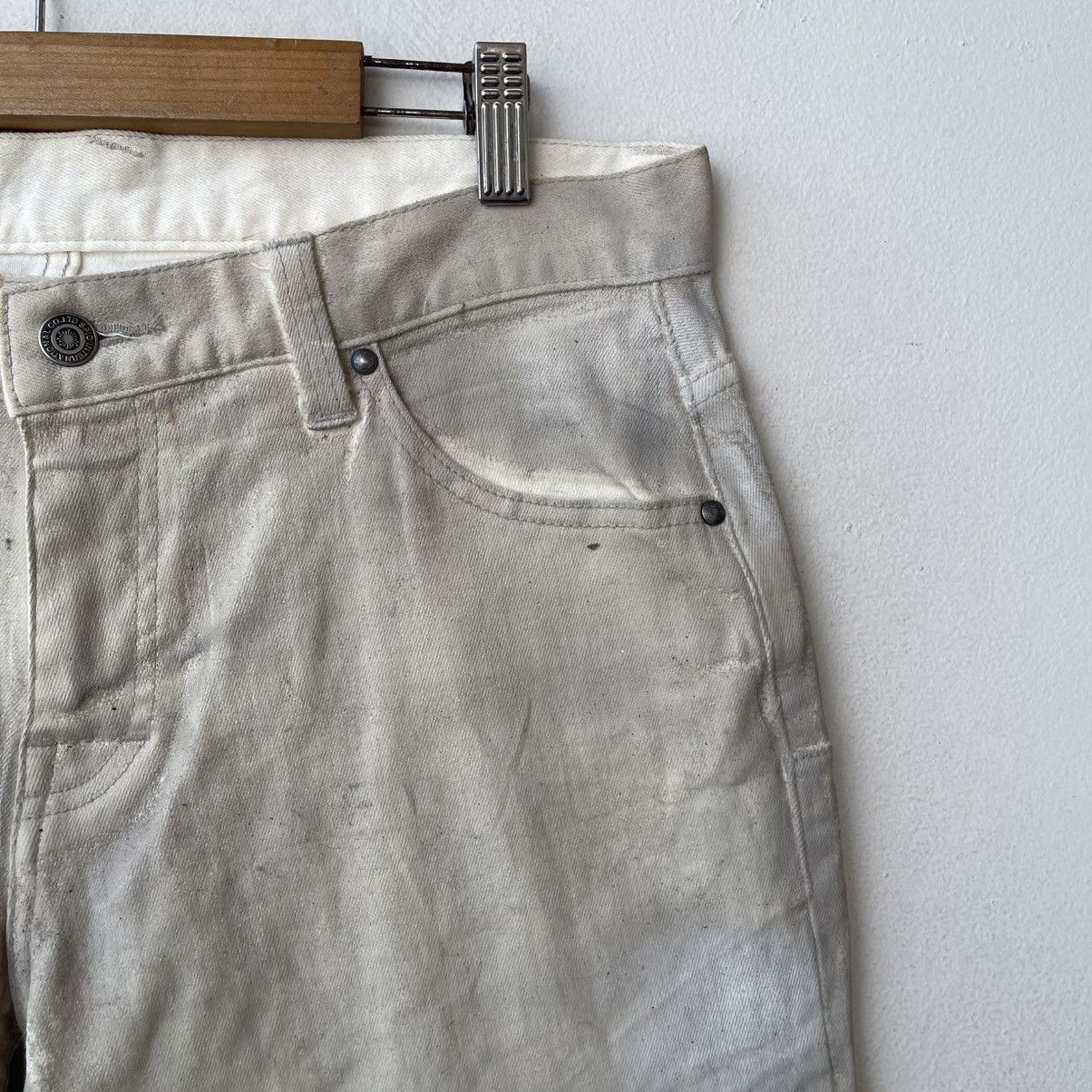 Tornado Mart Flared Archival Tornado Mart "Dirty Wash" Waxed Denim Jeans Size US 32 / EU 48 - 8 Thumbnail
