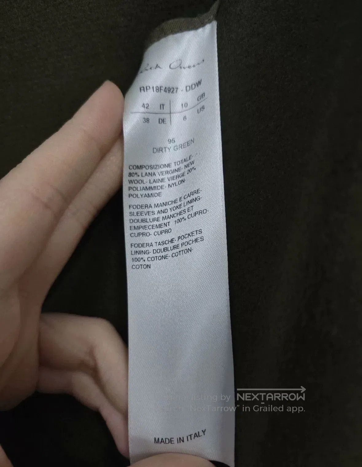 Rick Owens Rick Owens Women's Long Wool Coat. Size M / US 6-8 / IT 42-44 - 6 Thumbnail