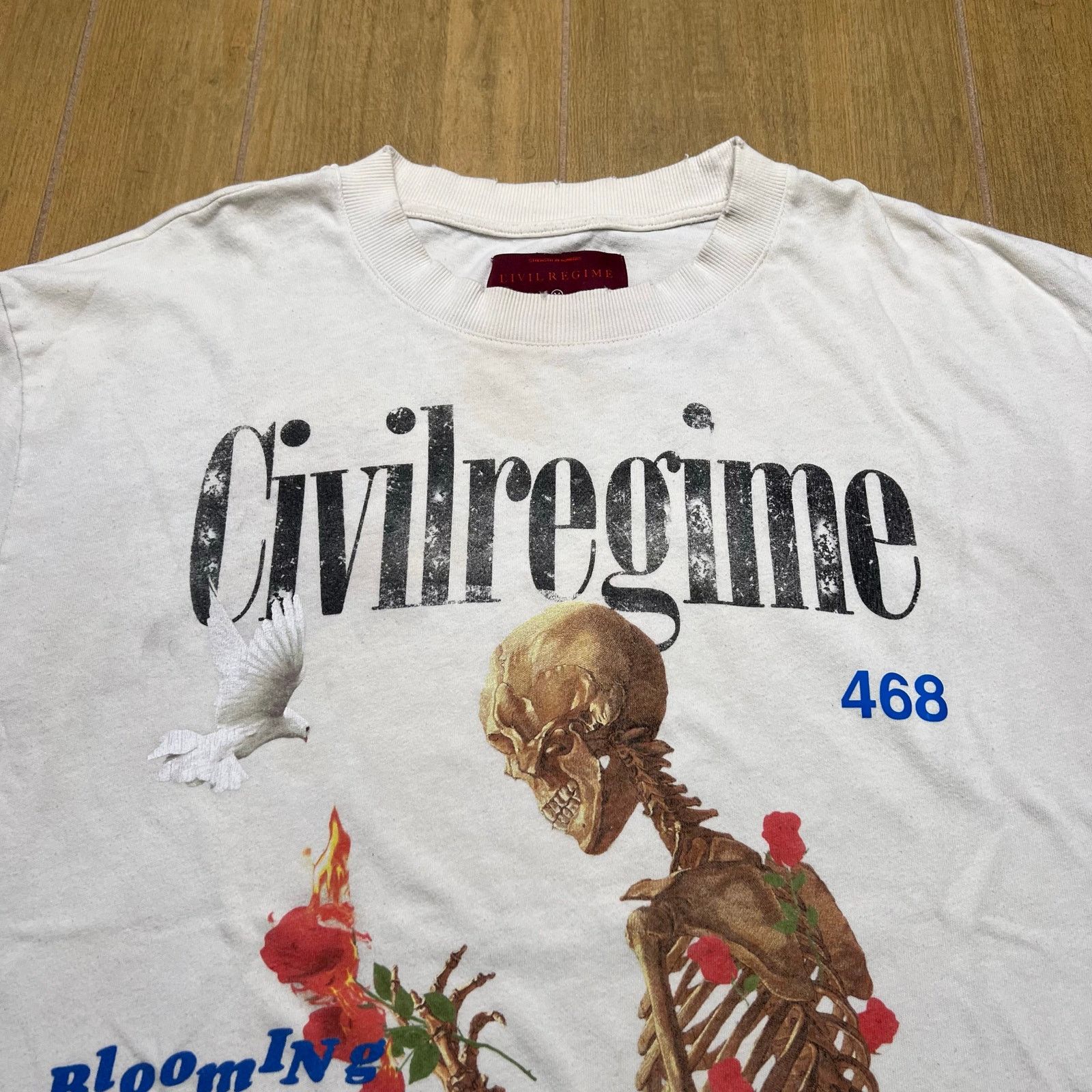 Civil Regime Civil Regime Blooming Through Chaos Skeleton T Shirt M Y2K Size US M / EU 48-50 / 2 - 2 Thumbnail