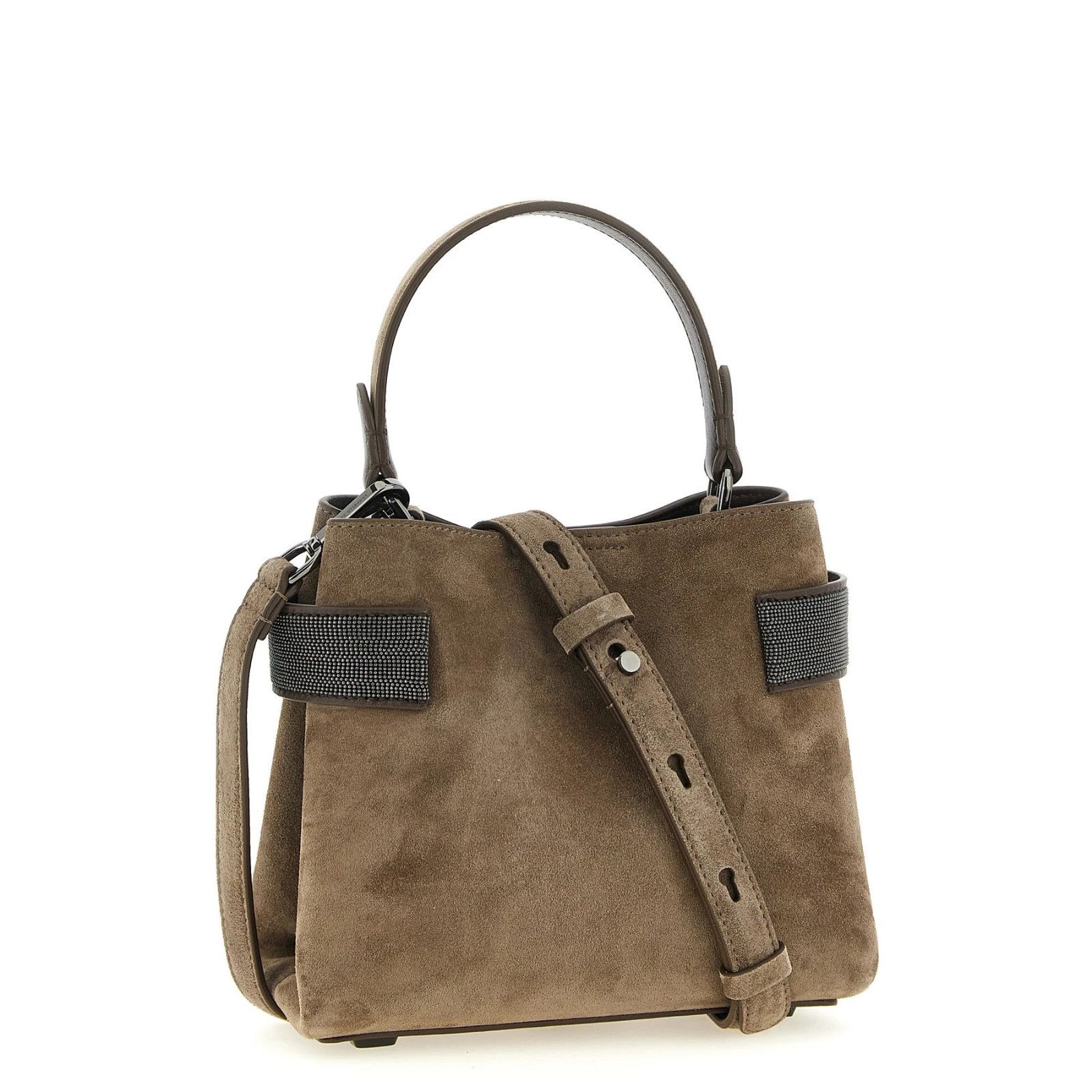 Brunello Cucinelli BRUNELLO CUCINELLI Essence Small Brown Top Handle Bag New & Size ONE SIZE - 2 Thumbnail