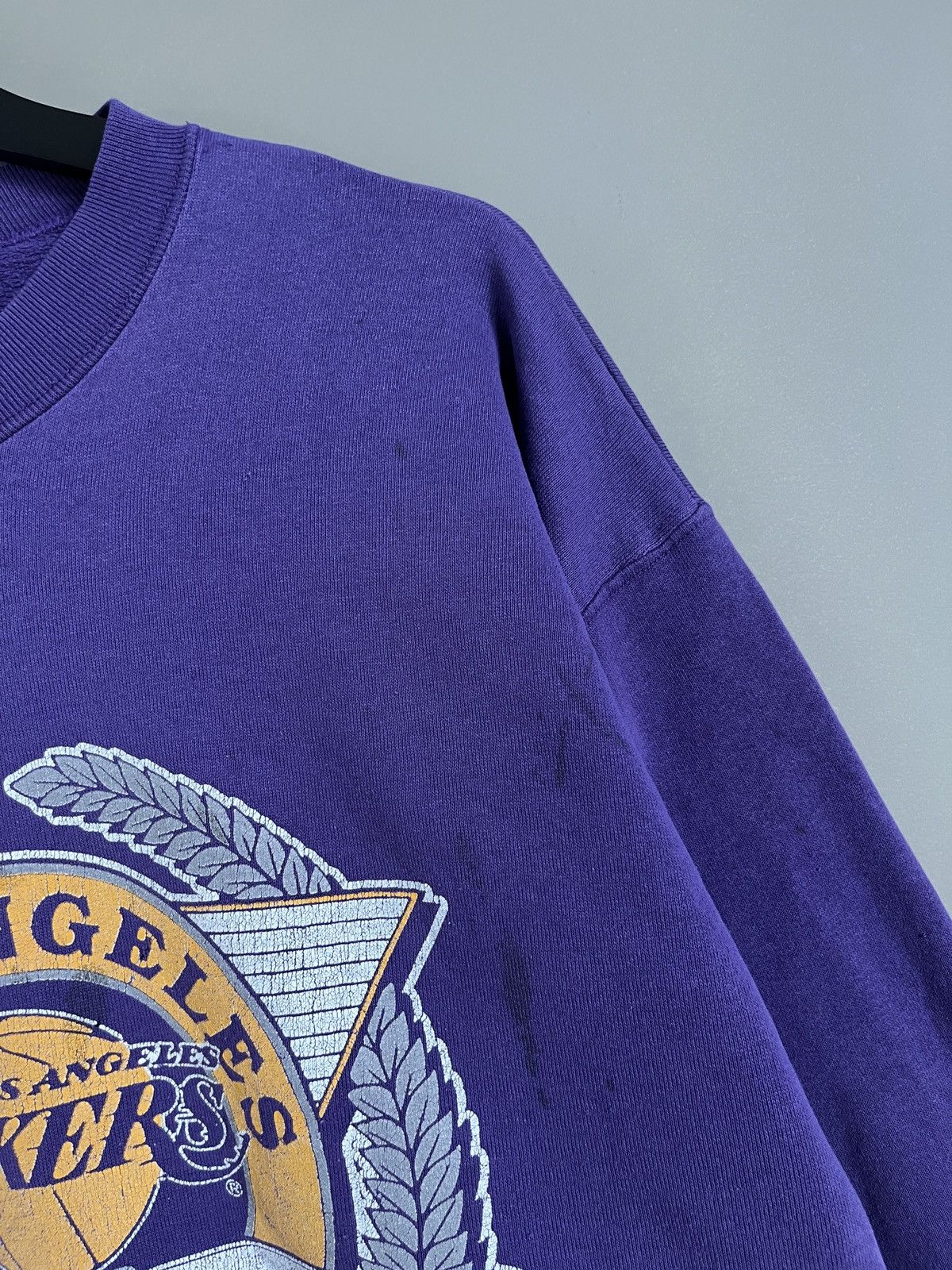 NBA × Vintage Lakers LA 1992 Trench lic.USA Made Vintage Sweatshirt Size US XL / EU 56 / 4 - 6 Thumbnail