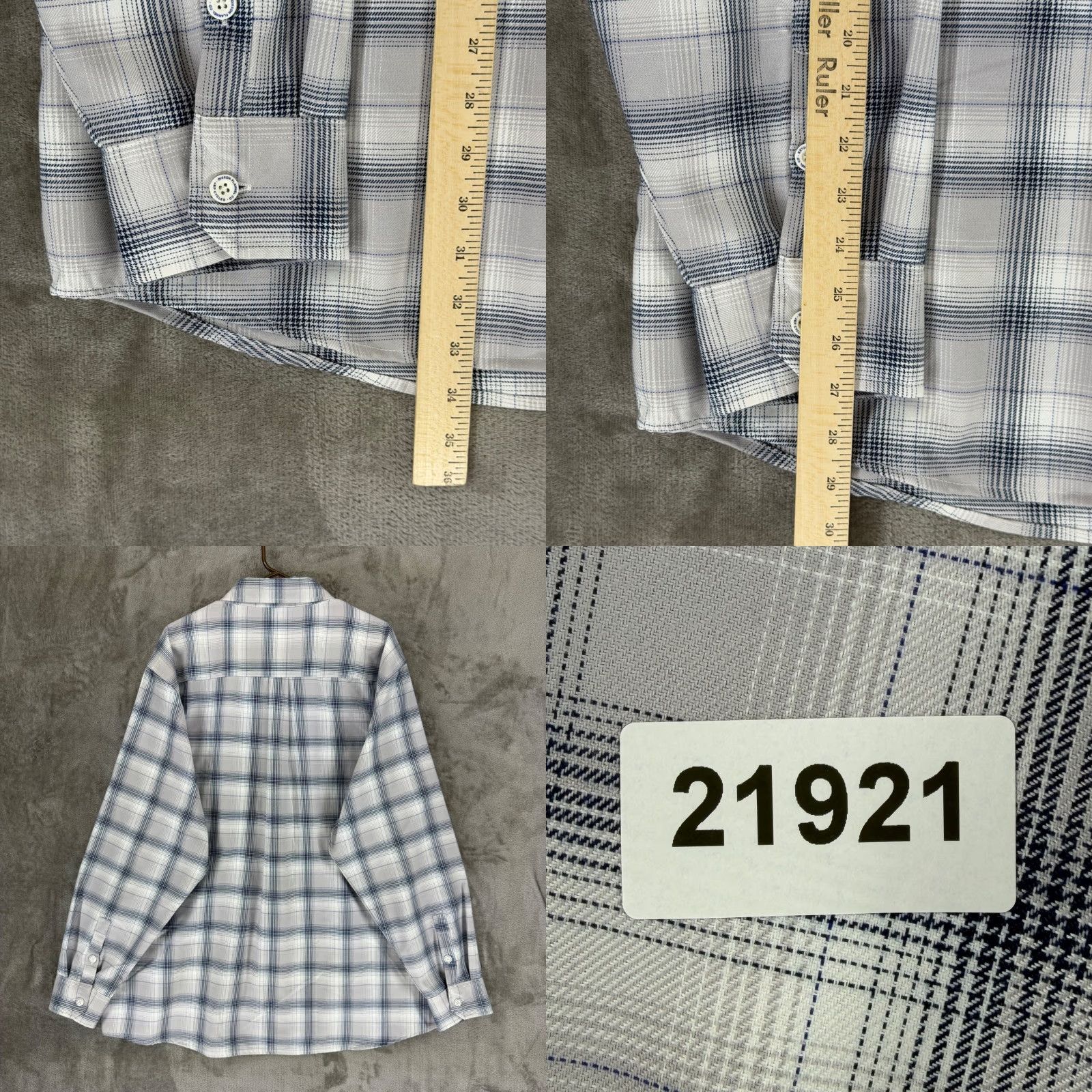 Vintage Dixxon Flannel The Ormond J&P Cycles Plaid Shirt Mens 3XL Grey White Blue D-Tech Size US XXL / EU 58 / 5 - 8 Thumbnail