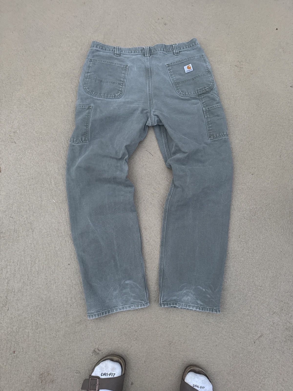 Carhartt Green Relaxed Fitt Carhartt Carpenters Pants Size US 38 / EU 54 - 2 Thumbnail