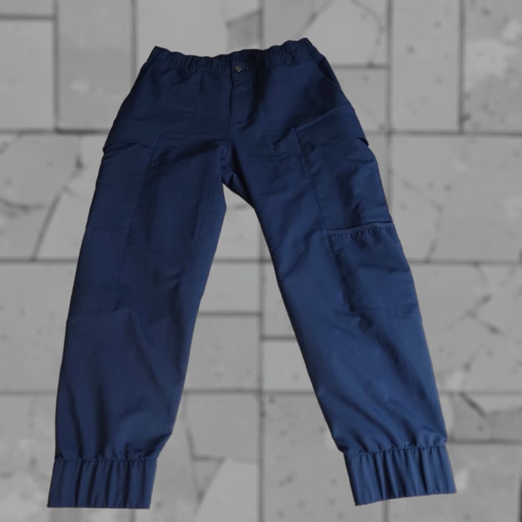 Lululemon Mens Pants 34 Blue Navy Cargo Joggers LM5ASKS Jogger Activewear Pants 34 Mens Blue Pockets Stretch