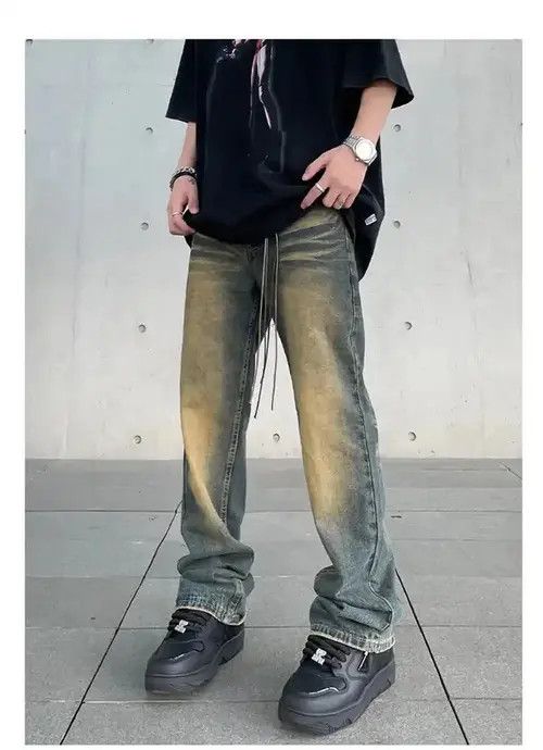 Y2K Flared Baggy Jeans Men