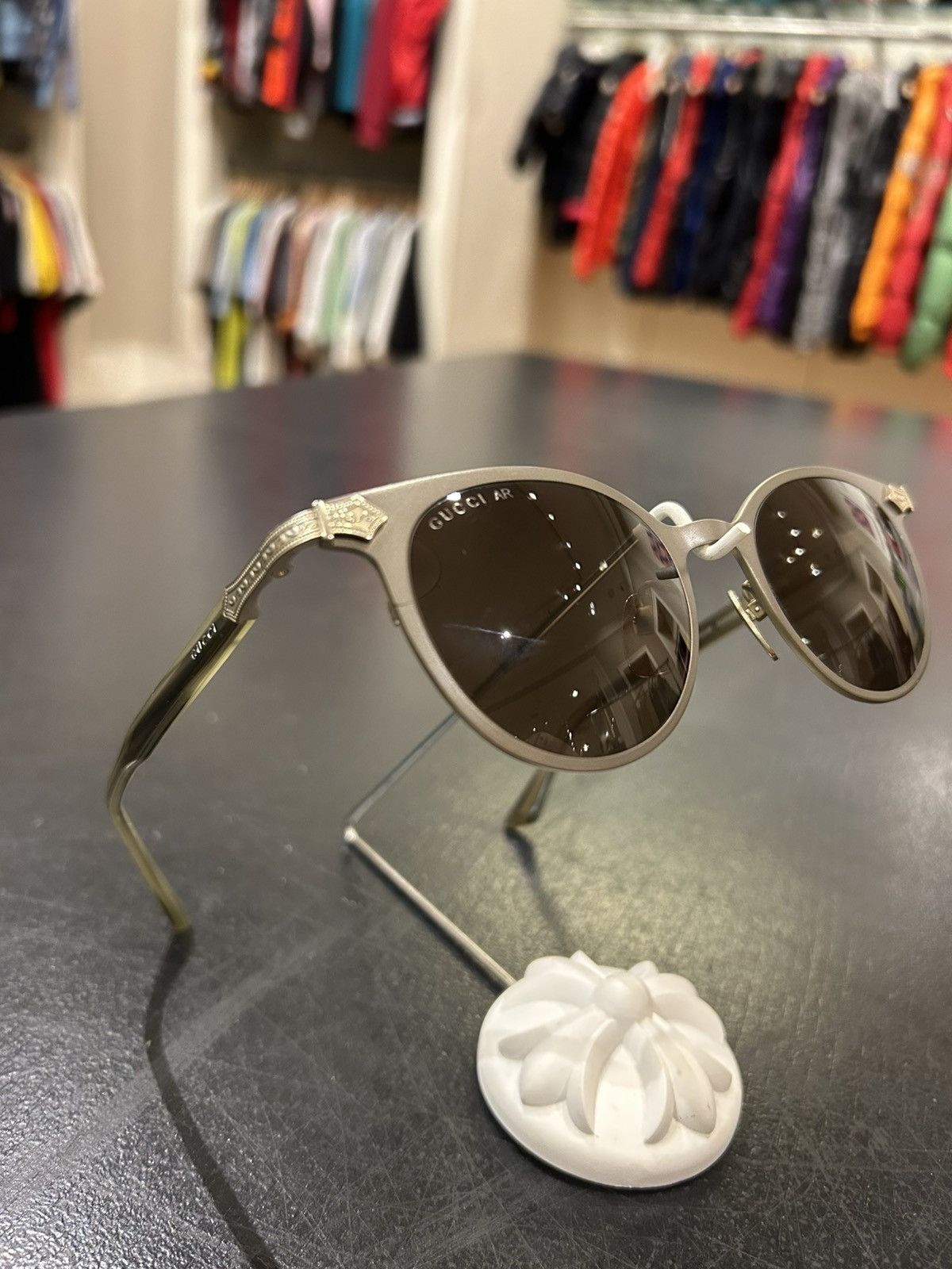 Gucci Gucci AR Titanium Sunglasses Size ONE SIZE - 3 Thumbnail