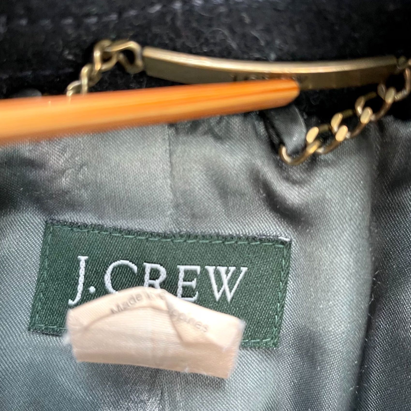 J.Crew VINTAGE J.CREW Coat Wool Pea Coat Womens M Black Lined Pockets Thinsulate Button Short 90s Classic Preppy Size M / US 6-8 / IT 42-44 - 5 Thumbnail