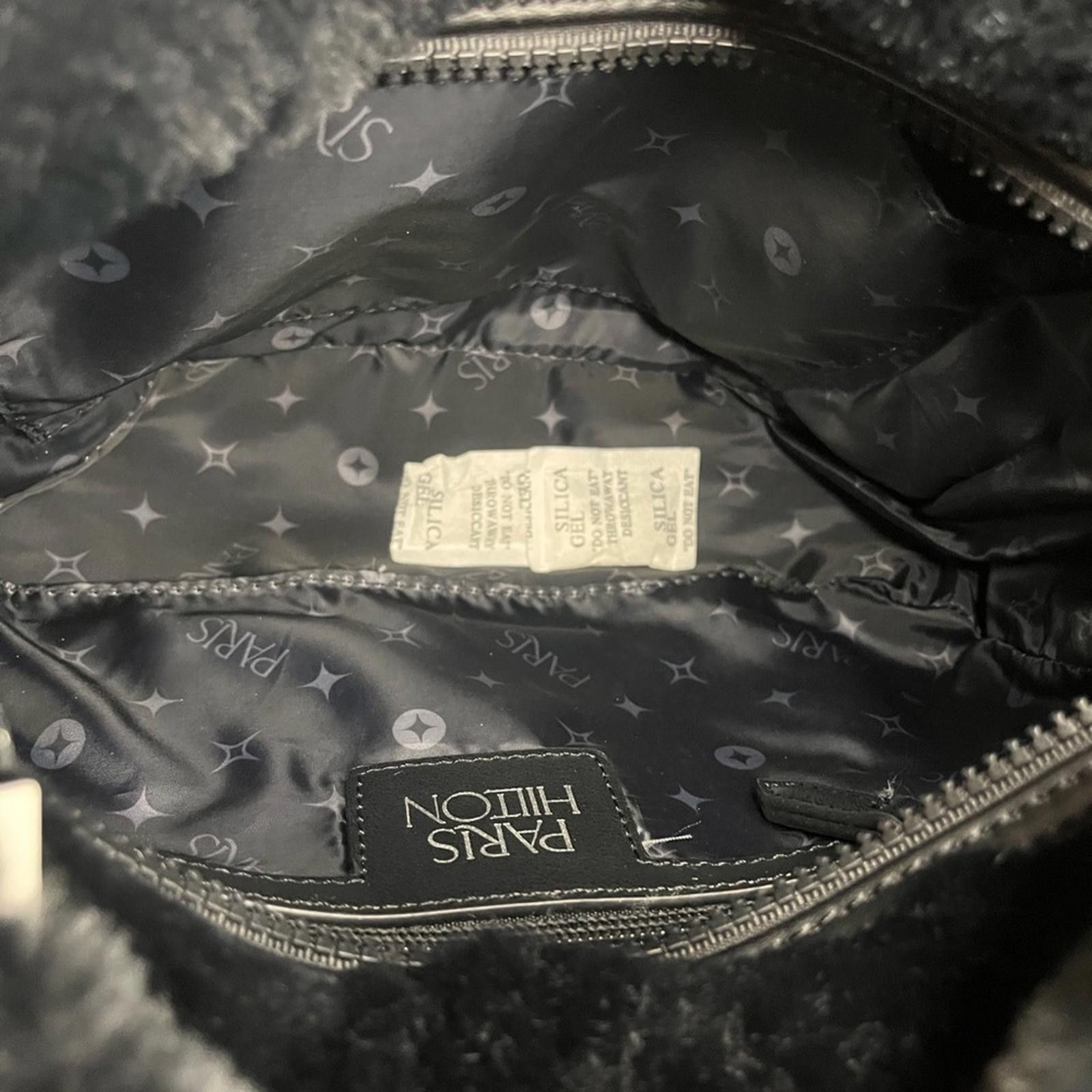 Designer Paris Hilton Black Faux Fur Shoulder Bag NWT Size ONE SIZE - 4 Thumbnail
