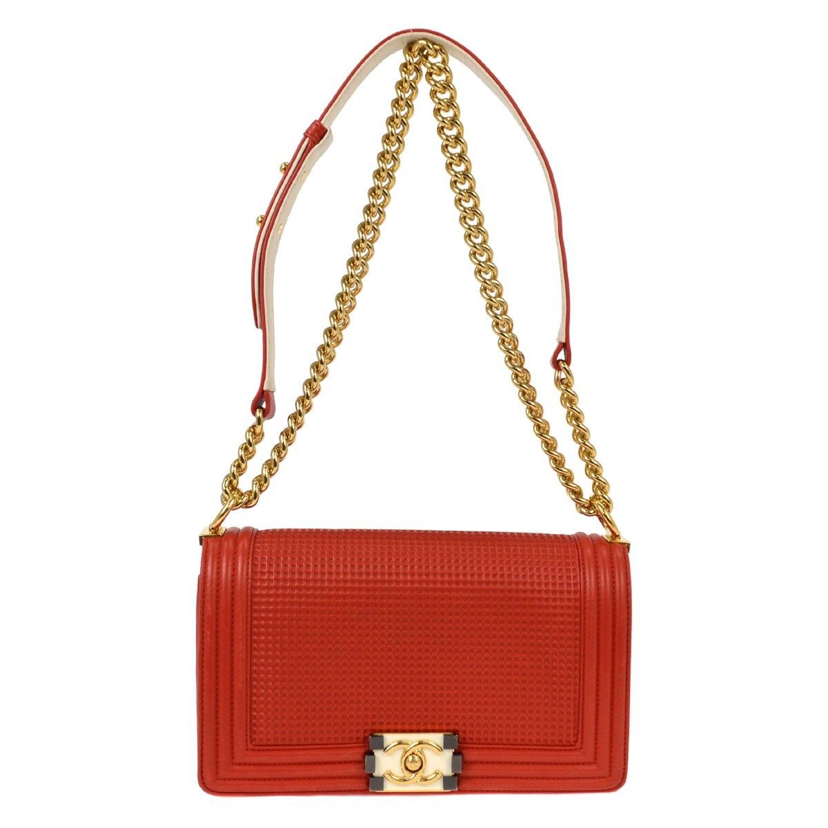 Chanel Chanel Boy Flap Bag Cube Embossed Lambskin Size ONE SIZE - 1 Thumbnail