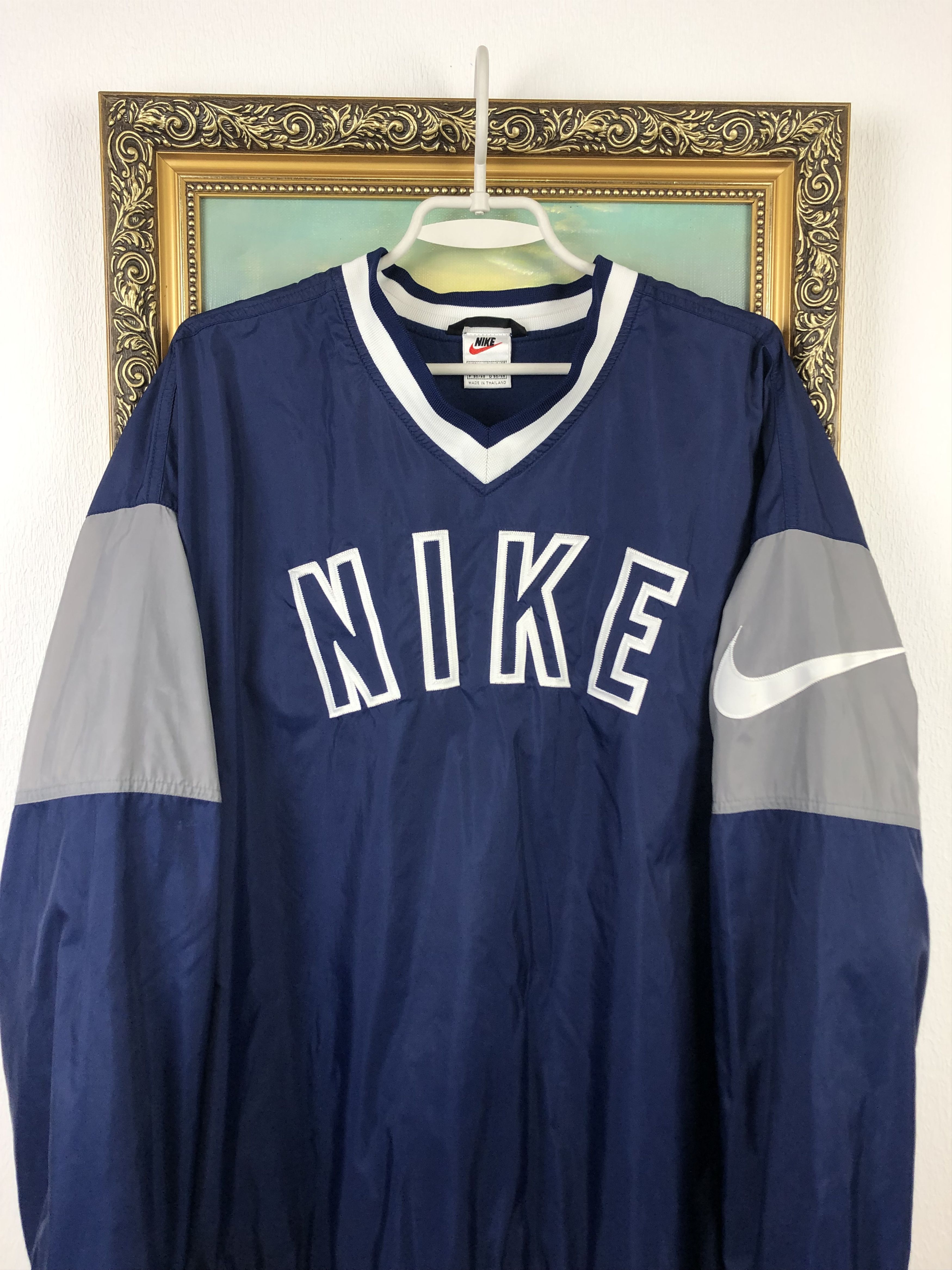 Nike × Vintage Vintage Nike Sweatshirt Rare Big Swoosh Logo Jacket Size US XL / EU 56 / 4 - 2 Thumbnail