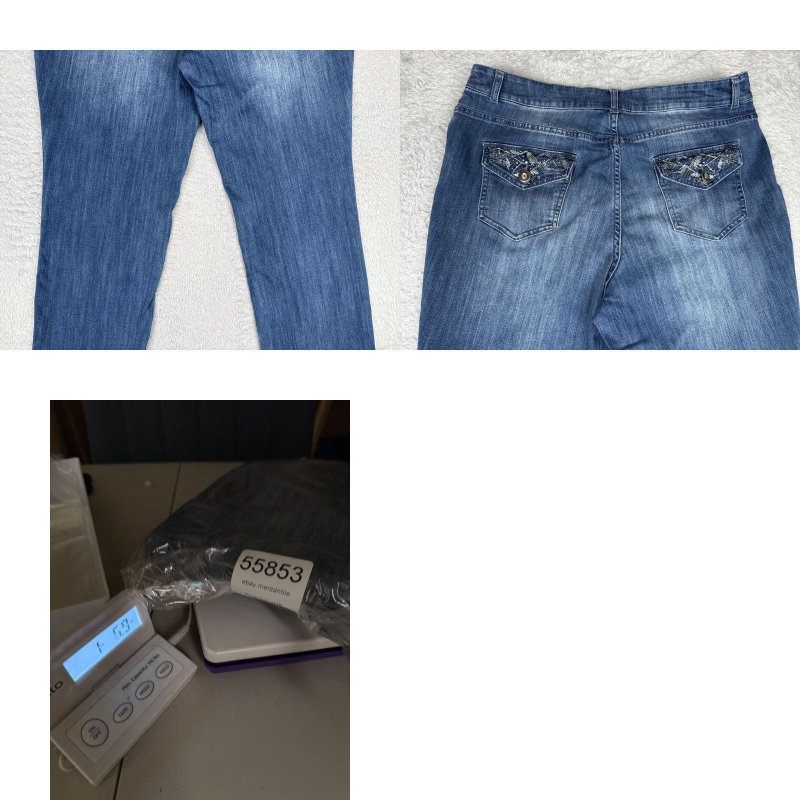Vintage Secrets Straight Jeans Womens 16 Blue Medium Wash High Rise Relaxed Denim 36x29 Jeans Womens Size 38" / US 16 / IT 52 - 10 Thumbnail