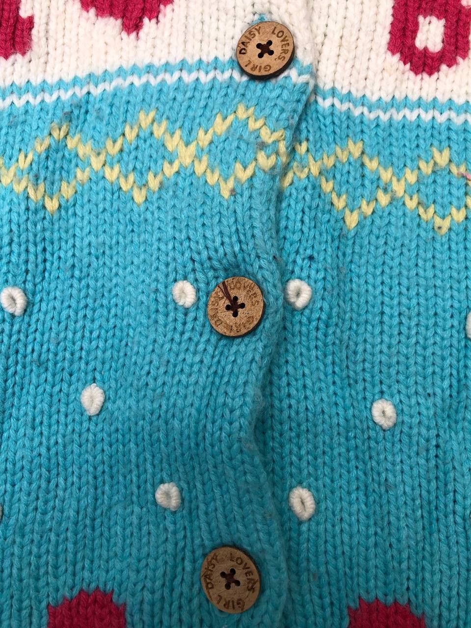 Japanese Brand × Vintage Daisy Lovers Knit Button Up Size US M / EU 48-50 / 2 - 3 Thumbnail