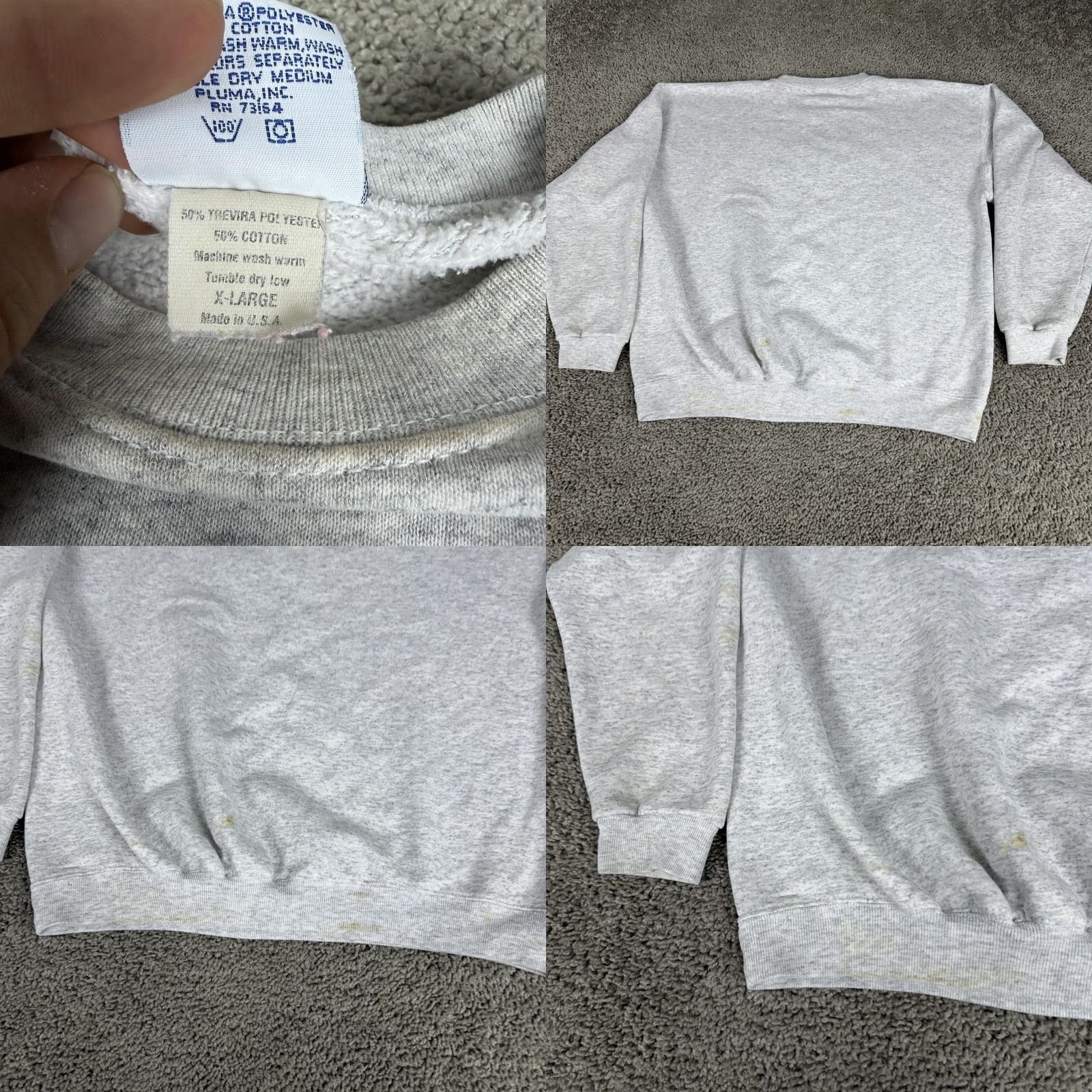 Hard Rock Cafe VINTAGE Hard Rock Cafe Sweatshirt Mens XL Gray Neon Save The Planet 90s City Music Retro Embroidered Logo Graphic Print Heavyweight Fleece Crew Neck Size US XL / EU 56 / 4 - 8 Thumbnail