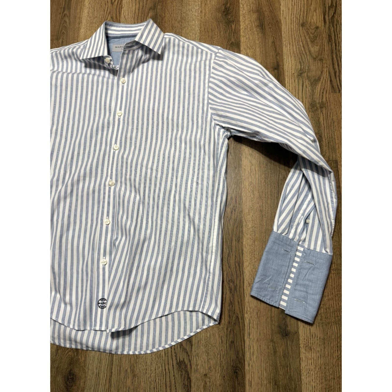 Vintage Marc New York Shirt Mens 15 32/33 Blue White Striped Button Up Authentic Fit Shirt Mens Regular Blue Striped 15 32/33 Button-Up Mens Size US M / EU 48-50 / 2 - 4 Thumbnail