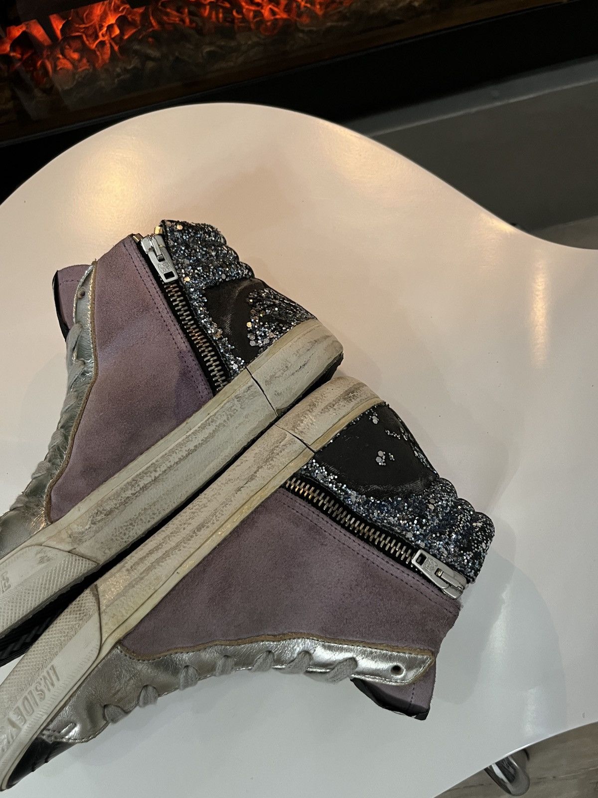Golden Goose 🔥Golden Goose Slide Super Star Glitter Sneakers GGDB Size US 6 / IT 36 - 12 Thumbnail