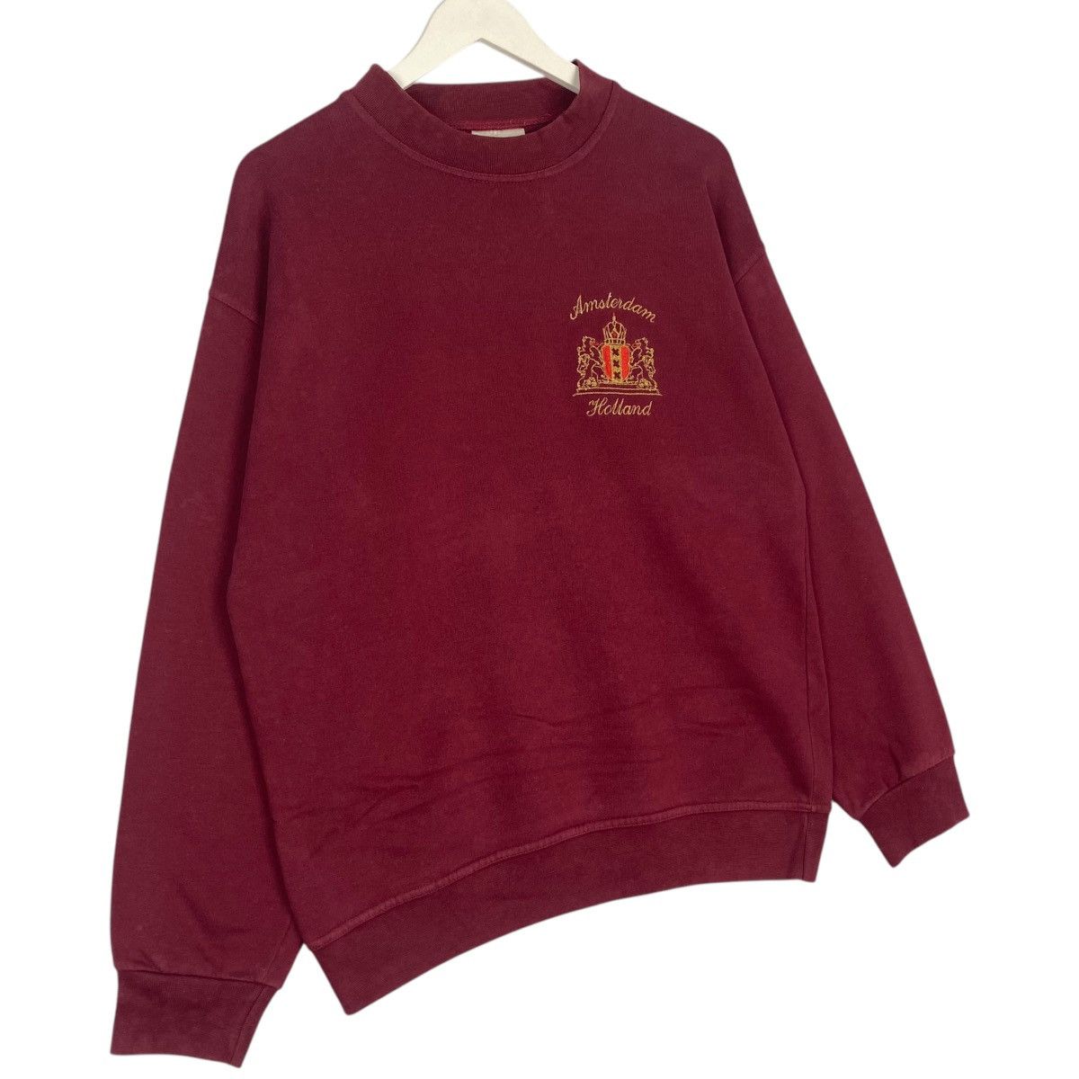 Vintage Vintage 80/90s Amsterdam Holland Small Logo Sweatshirt Red Size US M / EU 48-50 / 2 - 3 Thumbnail