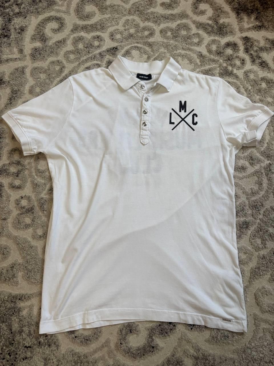 Diesel Diesel “Miami Music Lovers Club” Polo Shirt – White – Size M Size US M / EU 48-50 / 2 - 8 Thumbnail