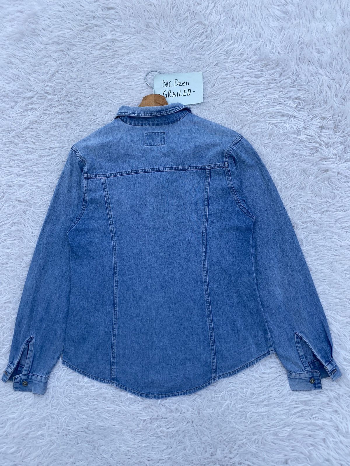 Issey Miyake Rare Vintage 90s Issey Miyake IS Blue Denim Shirt Size US S / EU 44-46 / 1 - 15 Thumbnail