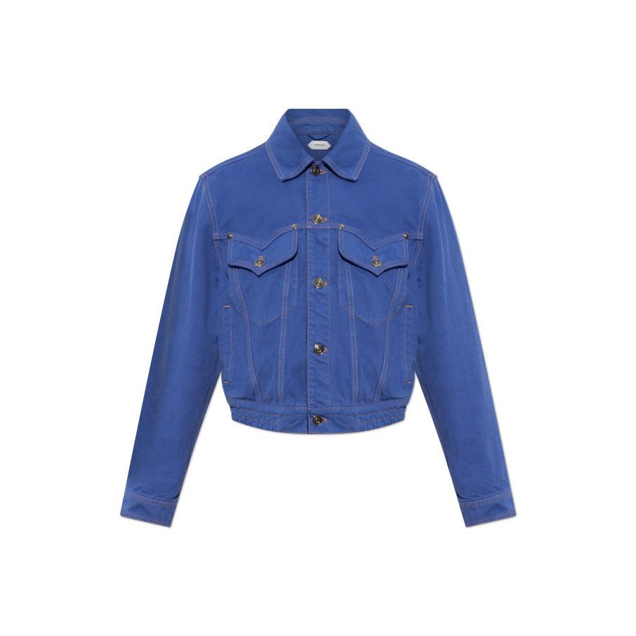Versace Versace Blue Denim Jacket New & Authentic (Women's size:IT 4 Size M / US 6-8 / IT 42-44 - 1 Thumbnail