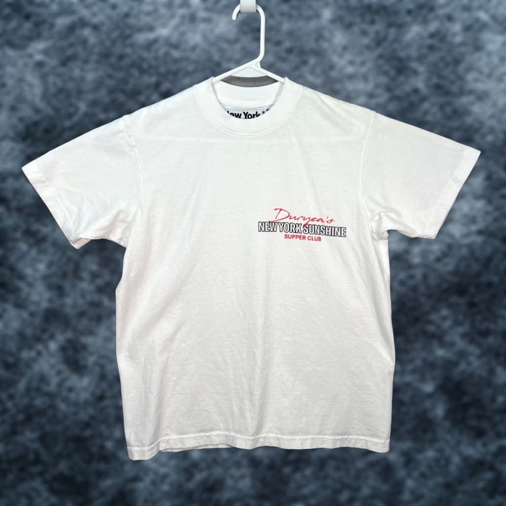 Vintage VINTAGE New York Sunshine Duryeas Sunshine Supper Club White Graphic T-Shirt Mens Size M Size US M / EU 48-50 / 2 - 1 Thumbnail
