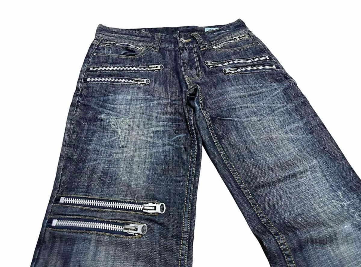 semanticdesign 🔥Sick Y2K Semantic Designs Multi Zipper Denim Punk Size US 30 / EU 46 - 2 Thumbnail