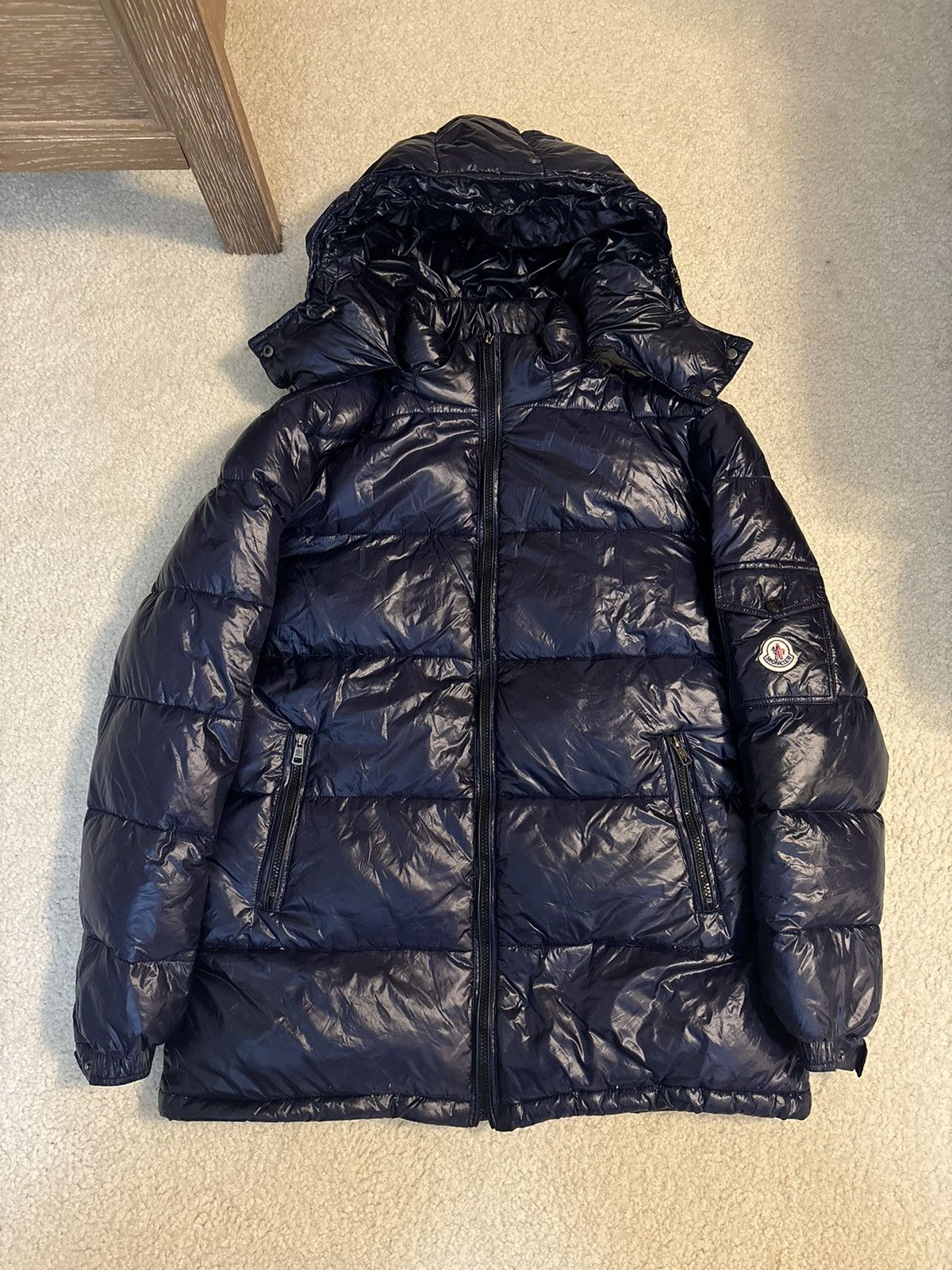 Moncler Moncler Maya Giubbotto Down Puffer Jacket Blue Size US XL / EU 56 / 4 - 1 Thumbnail