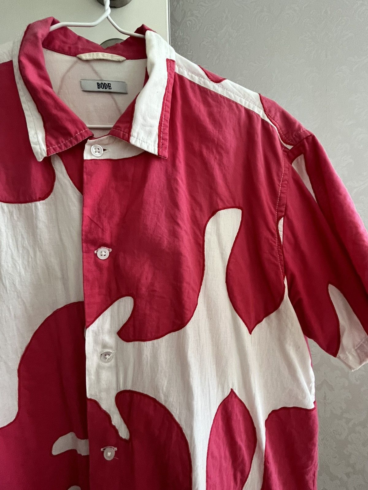 Bode Red and White stitched Bode shirt Size US S / EU 44-46 / 1 - 2 Thumbnail