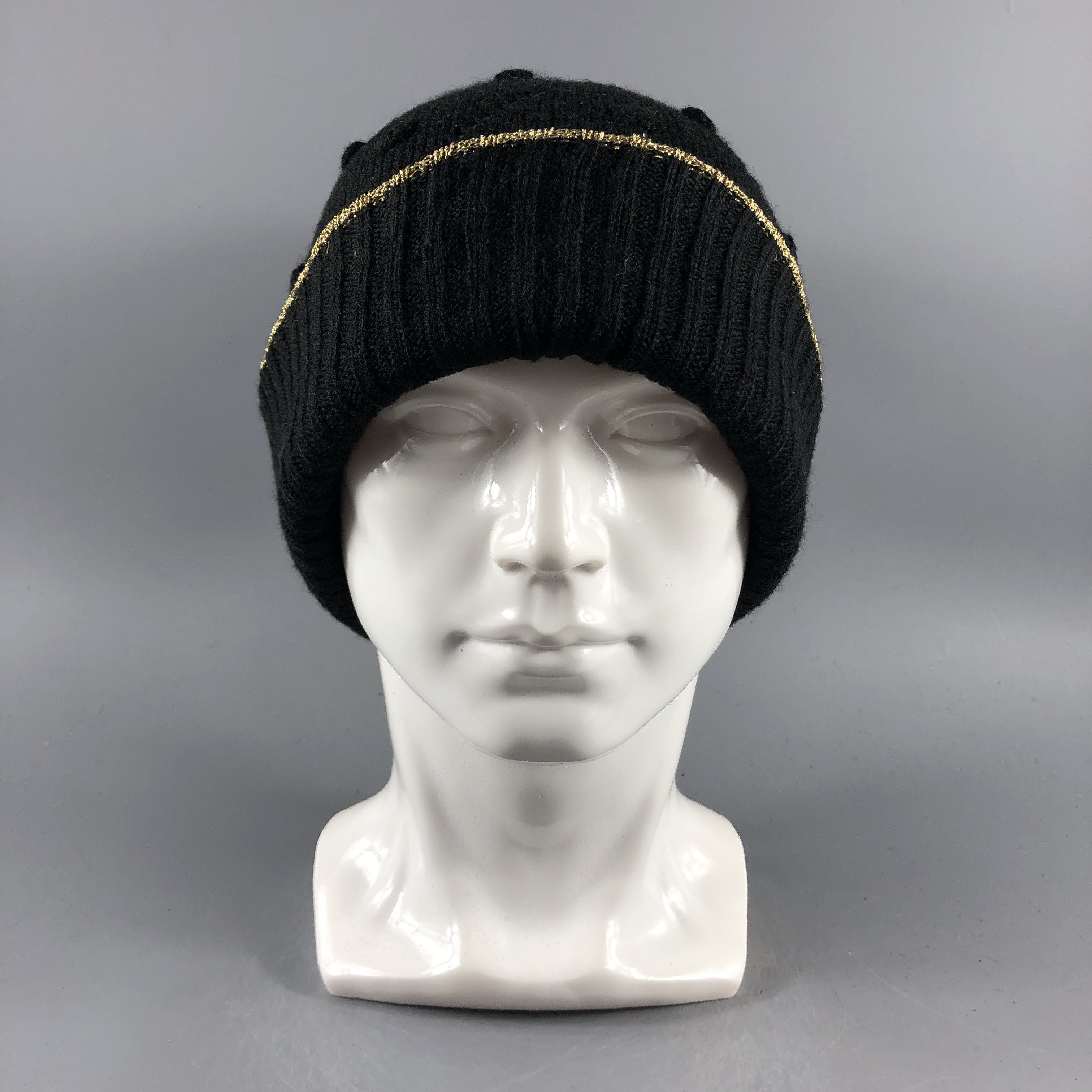 Ellesse × Vintage Ellesse Ribbed Beanie Snow Hat Snow Cap -D522 Size ONE SIZE - 8 Thumbnail