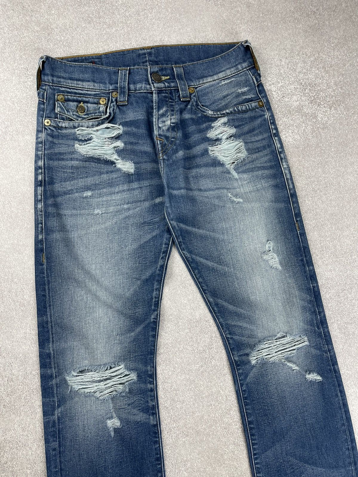 Japanese Brand × True Religion True Religion Ricky Distressed Denim Jeans Size 30 Size US 30 / EU 46 - 2 Thumbnail