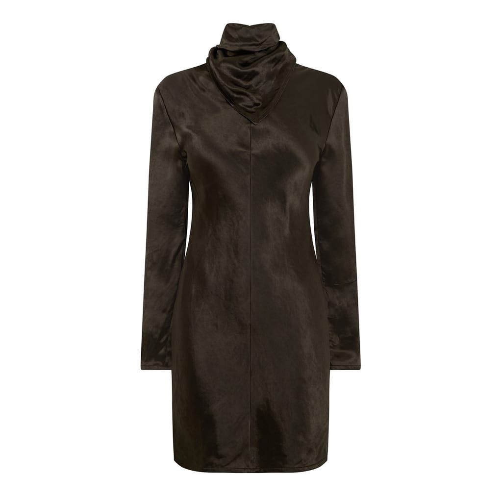 Bottega Veneta Bottega Veneta Cowl Neck Knee Length Dress in Green Size M / US 6-8 / IT 42-44 - 2 Thumbnail