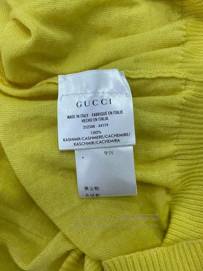 Gucci Gucci Yellow cashmere knitted cardigan coat Size S / US 4 / IT 40 - 5 Thumbnail