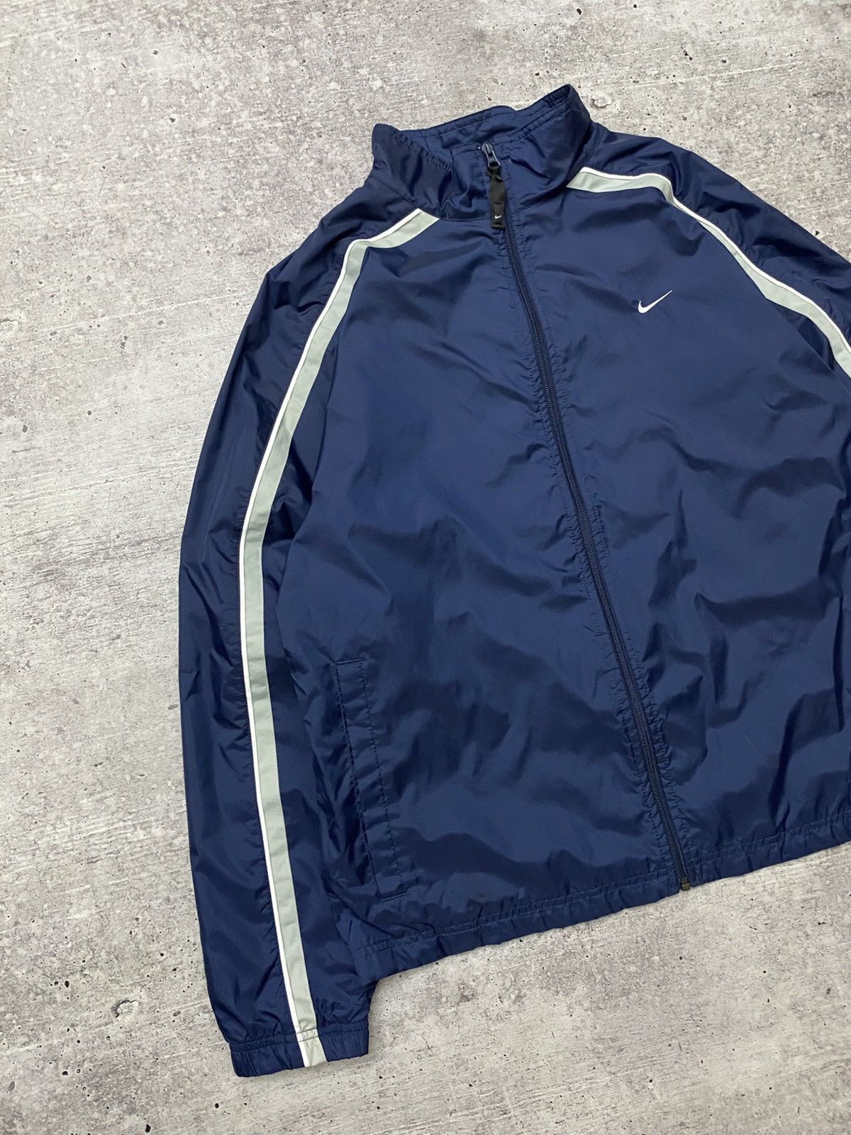 Nike × Vintage 90’s Vintage Nylon Stripe Jacket Size US L / EU 52-54 / 3 - 3 Thumbnail