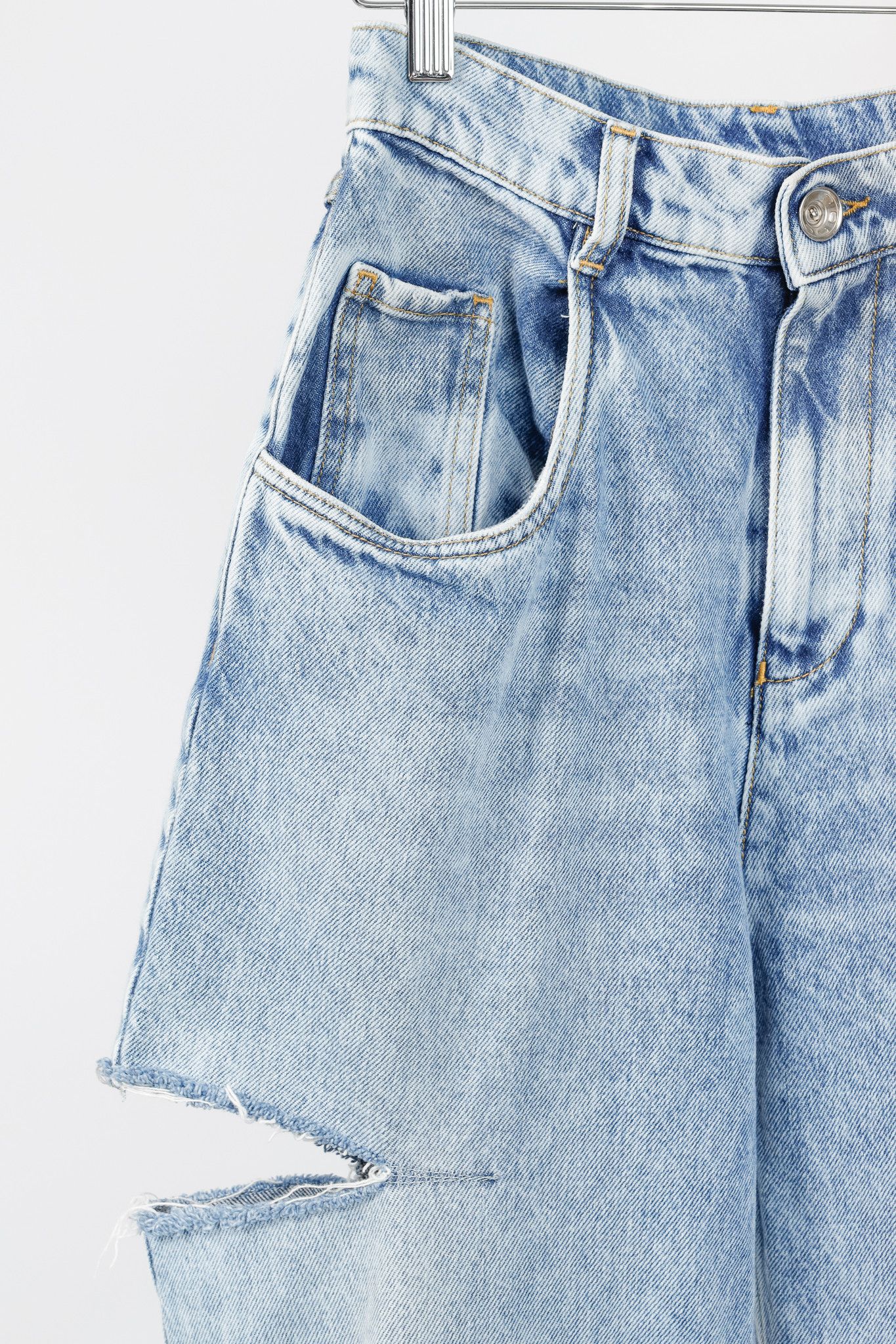 Maison Margiela Maison Margiela Blue Cotton Slit Jeans Size 26" / US 2 / IT 38 - 5 Thumbnail