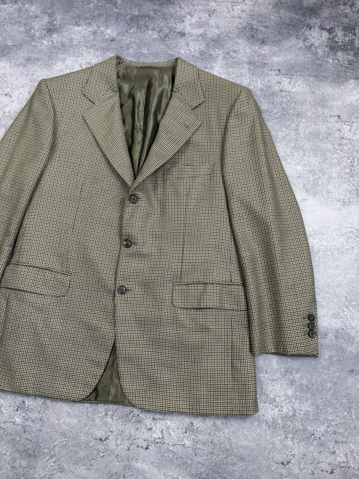 Brioni Brioni 100% Cashmere Houndstooth Blazer Jacket Size 40R - 5 Thumbnail