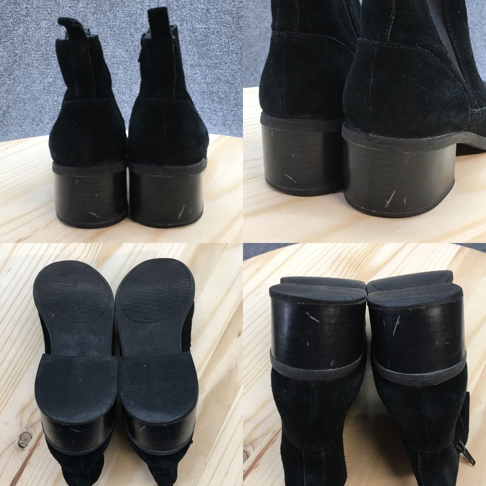 Clarks Clarks Boots Womens 9 Ankle Booties Casual 15190 Black Suede Double Zipper Boots Size US 9 / IT 39 - 8 Thumbnail