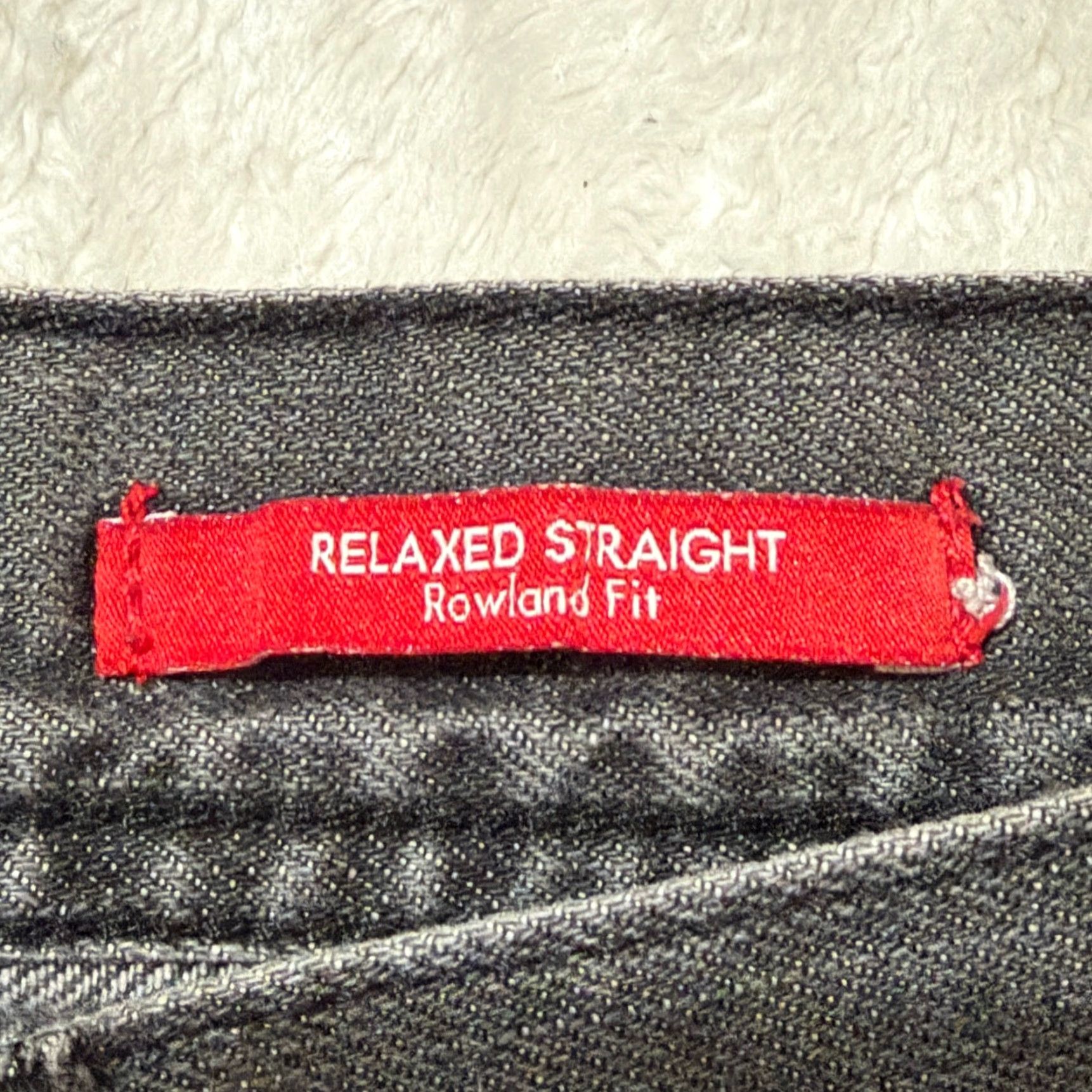Guess VINTAGE Guess Jeans Mens 34 x 30 Black Relaxed Straight Rowland Fit Raw Hem Baggy Y2k Size US 34 / EU 50 - 4 Thumbnail