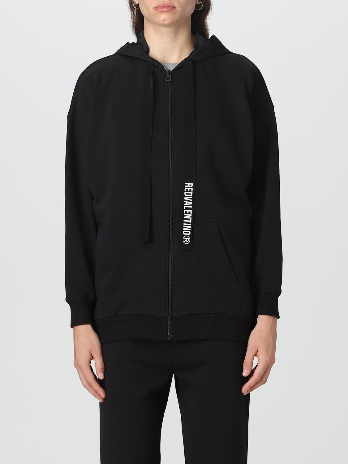 RED Valentino Red Valentino - Detailed Hood Zip Up Hoodie Size M / US 6-8 / IT 42-44 - 1 Thumbnail