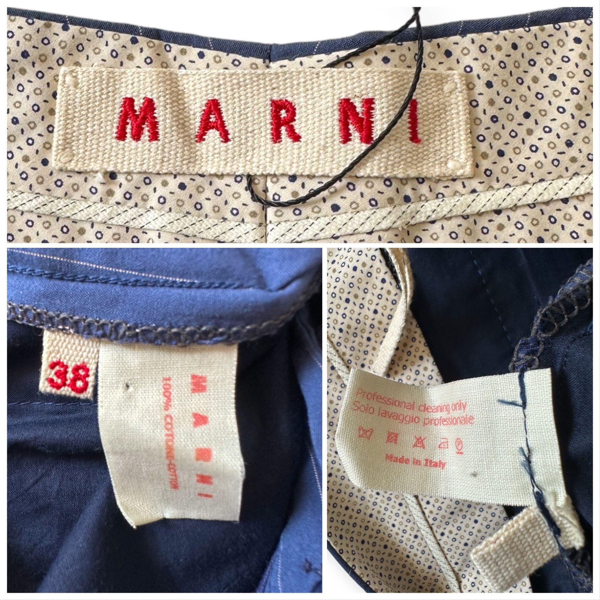 Marni Marni Pinstripe Cotton Trouser, Cropped leg, Button Fly, Siz Size 26" / US 2 / IT 38 - 4 Thumbnail