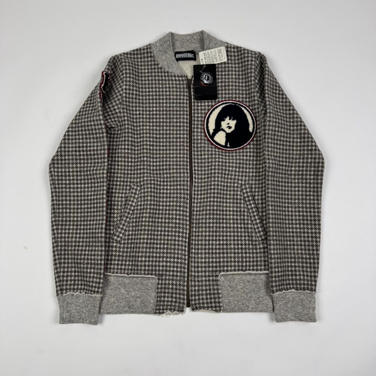 Hysteric Glamour Hysteric Glamour Checkered Bomber Sweatshirt Size US XS / EU 42 / 0 - 1 Thumbnail