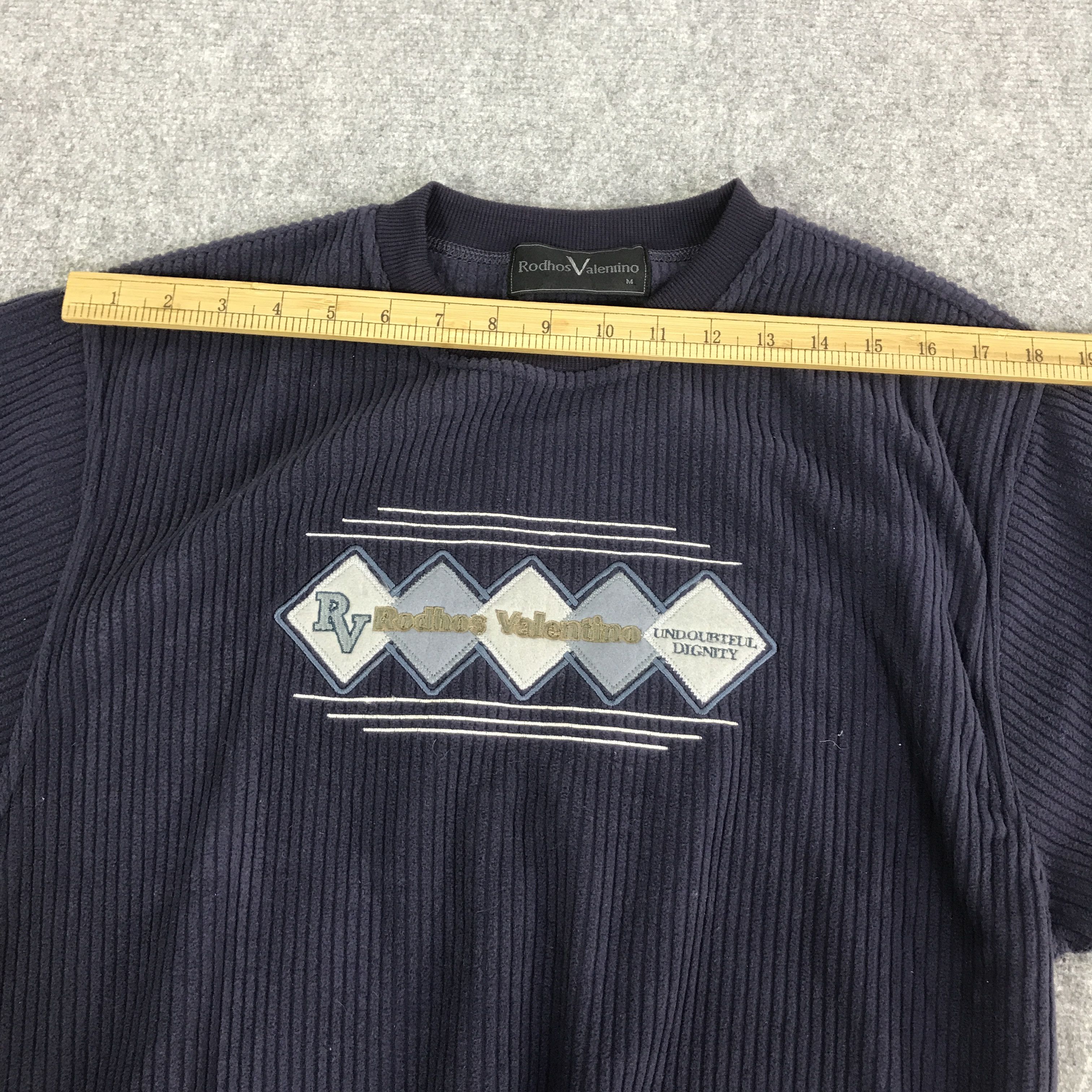 Japanese Brand rodhos valentino sweatshirt K114B22 Size US M / EU 48-50 / 2 - 5 Thumbnail