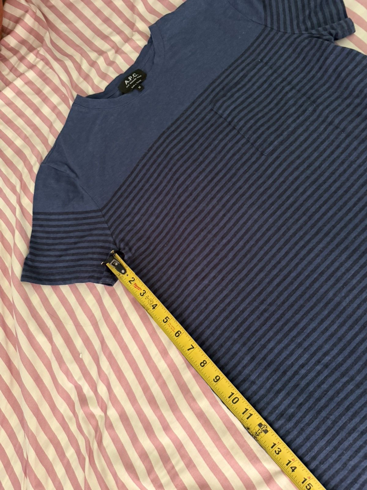 A.P.C. A.P.C. Paris Keanu Stripe Pocket Tee size Medium Size US M / EU 48-50 / 2 - 4 Thumbnail
